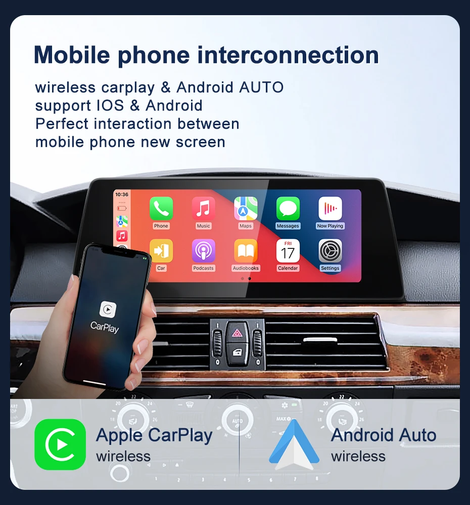STWE New ID6 ID7 ID8 UI 10.25inc Android System Wireless Carplay AUTO For BMW 3S