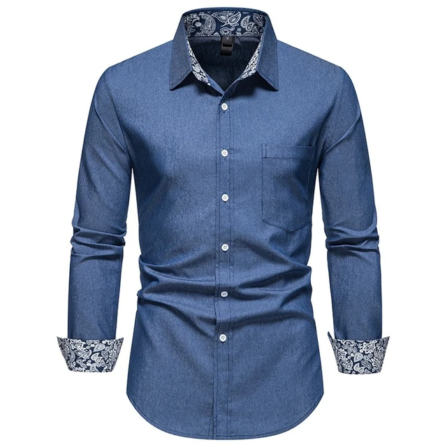 2021 New Arrival Sale Top Fashion Brand Clothing Denim Shirt Men Cotton  Casual Shirts Single Breasted Spring And Autumn Lapel - AliExpress