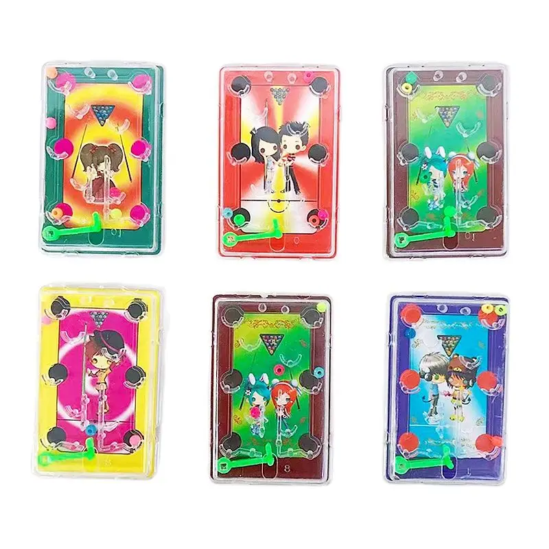 12Pcs Fun Mini Clear Plastic Pool Table Catapulta Ball Game Kids Birthday Party Gift Toy Pinata Filler Boy Girl Gift Bag Giveaway