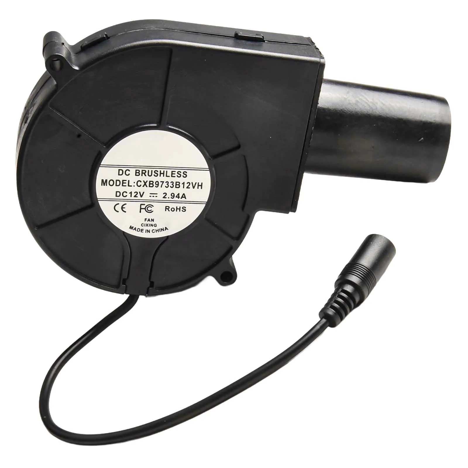 BBQ Fan 9733 Blower DC12V 2.7A Firewood Stove Double Ball High Air Volume Turbo Fan 5400 Rpm Medium Pressure Fan Power Tool Parts