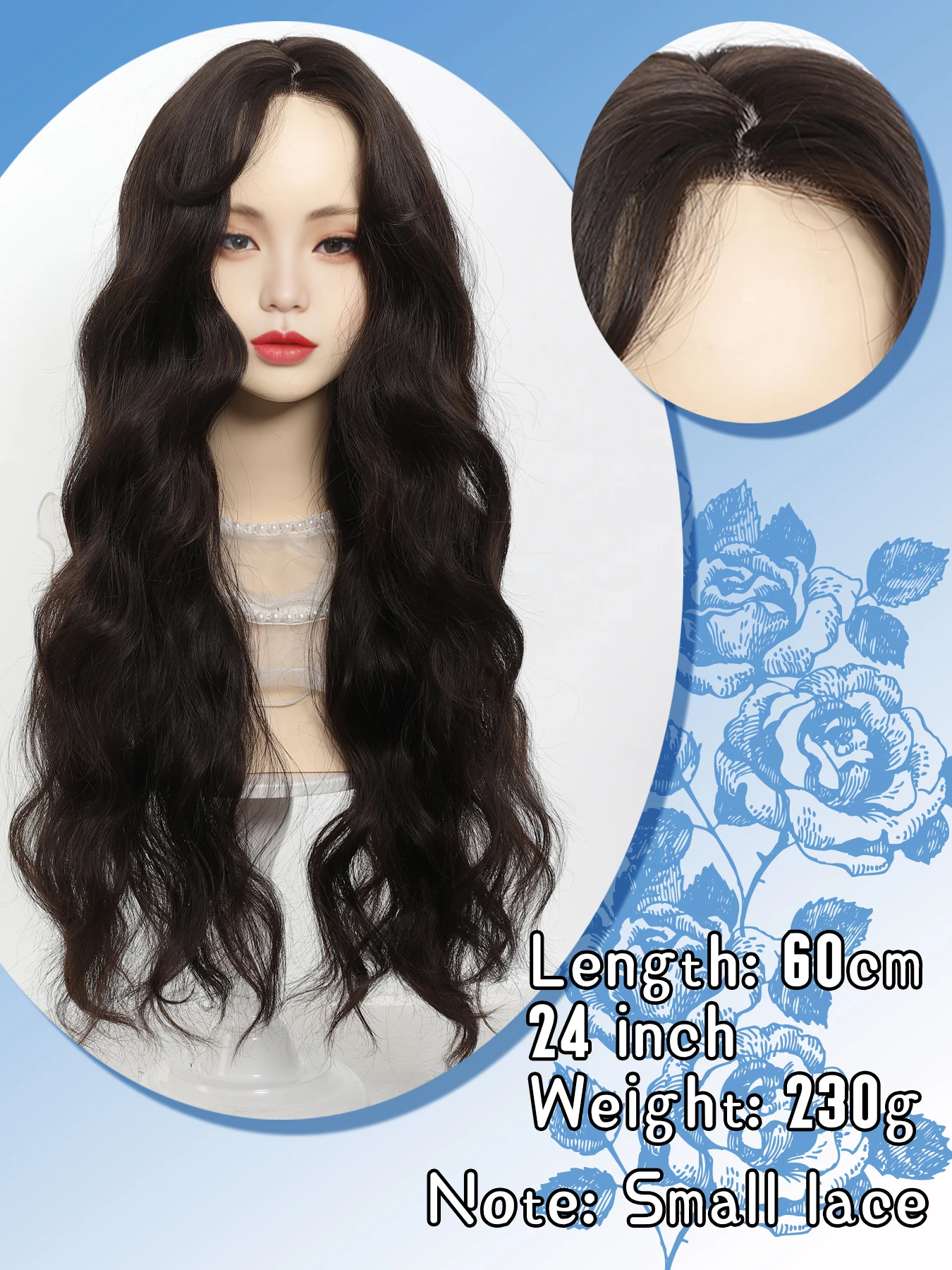 XIYUE Long Synthetic Front Lace Hair Brown Black Lace Wigs for Black Women Natural Wavy Layered Middle Part for Christmas Party