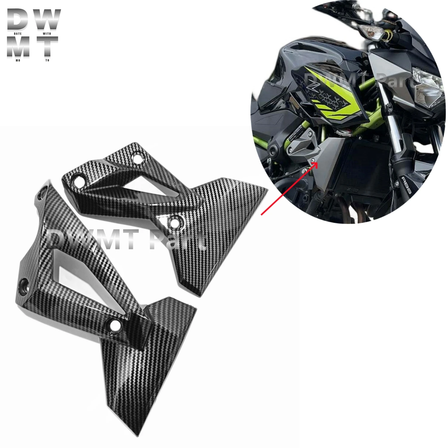 

Plastic Frame Cowl For Kawasaki Z400 2018-2022 Frame Panel Cover Water Tank Side Shield Radiator Air Intake Side Panels Fairing