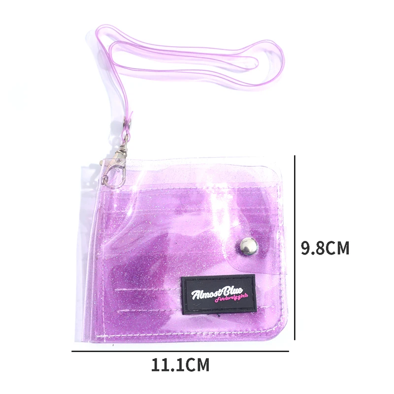 Transparent Women Purse PVC Laser Clear Jelly Bag Mini Money Credit Card Holder Clear Wallet Bags Ladies Purse With Neck String 6 Transparent Women Purse PVC Laser Clear Jelly Bag Mini Money Credit Card Holder Clear Wallet Bags Ladies Purse With Neck String 6