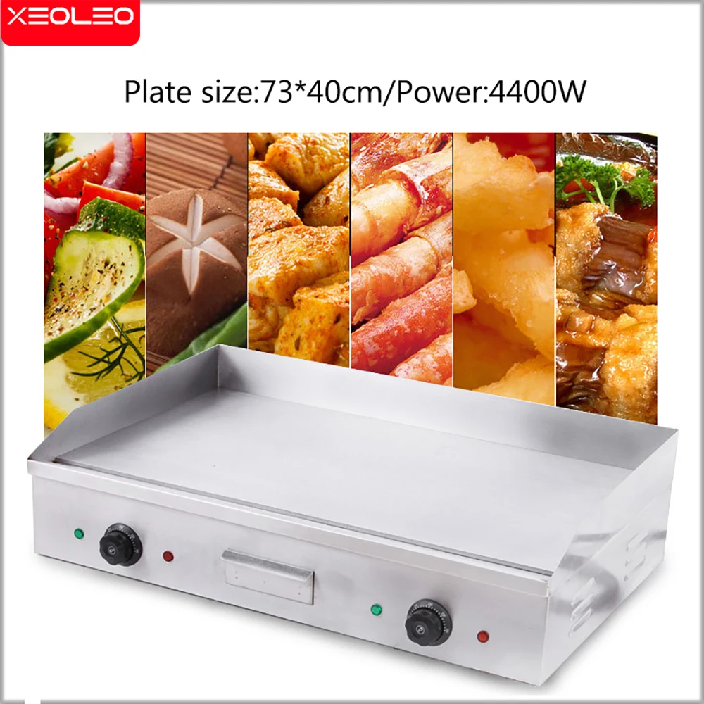 XEOLEO Commercial Electric Griddle Grill Flat Plate Teppanyaki Grill