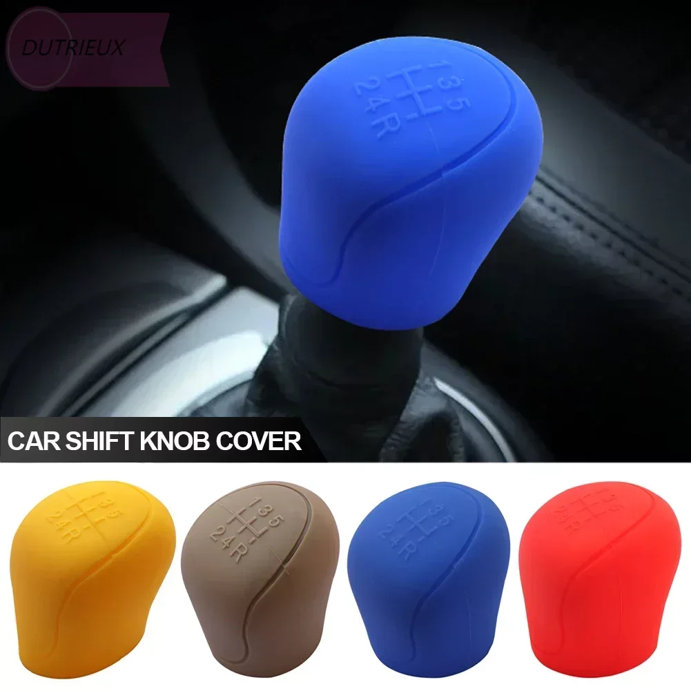 

Car Silicone Gear Shift Knob Cover Gear Shift Non-Slip Grip Handle Protective Covers Manual 5 speed Car Interior Accessories