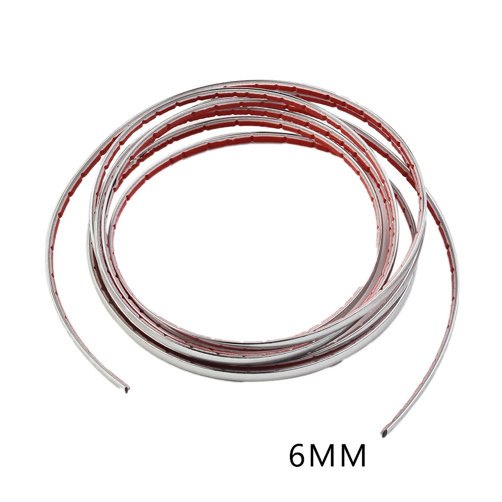 

6mm*3meter Decoration Interior Car Window Strip For steering wheel Switch panel Trim Replacement Door Bumper Durable