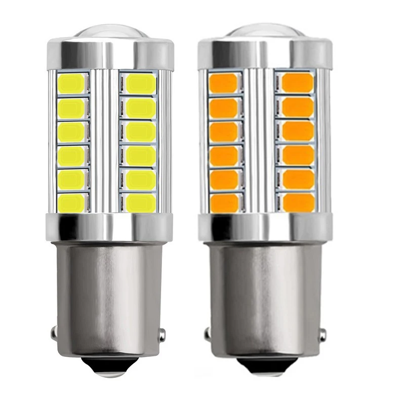 

1PCS Flash Led P21W 1156 BA15S S25 1157 strobe Led Bulb BAY15D T20 7440 7443 W21W Car Stop Tail Brake Reverse Lamp 33SMD Light