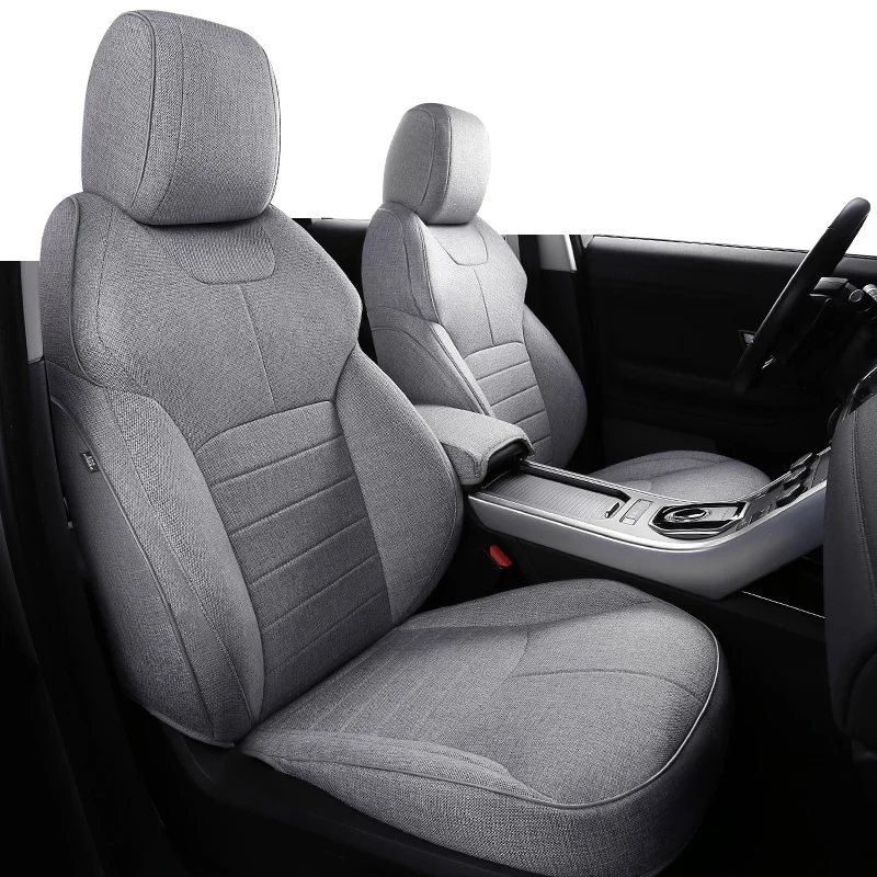 CustomFitCarAccessoriesSeatCoverfor5SeatsFullSetECOFlax