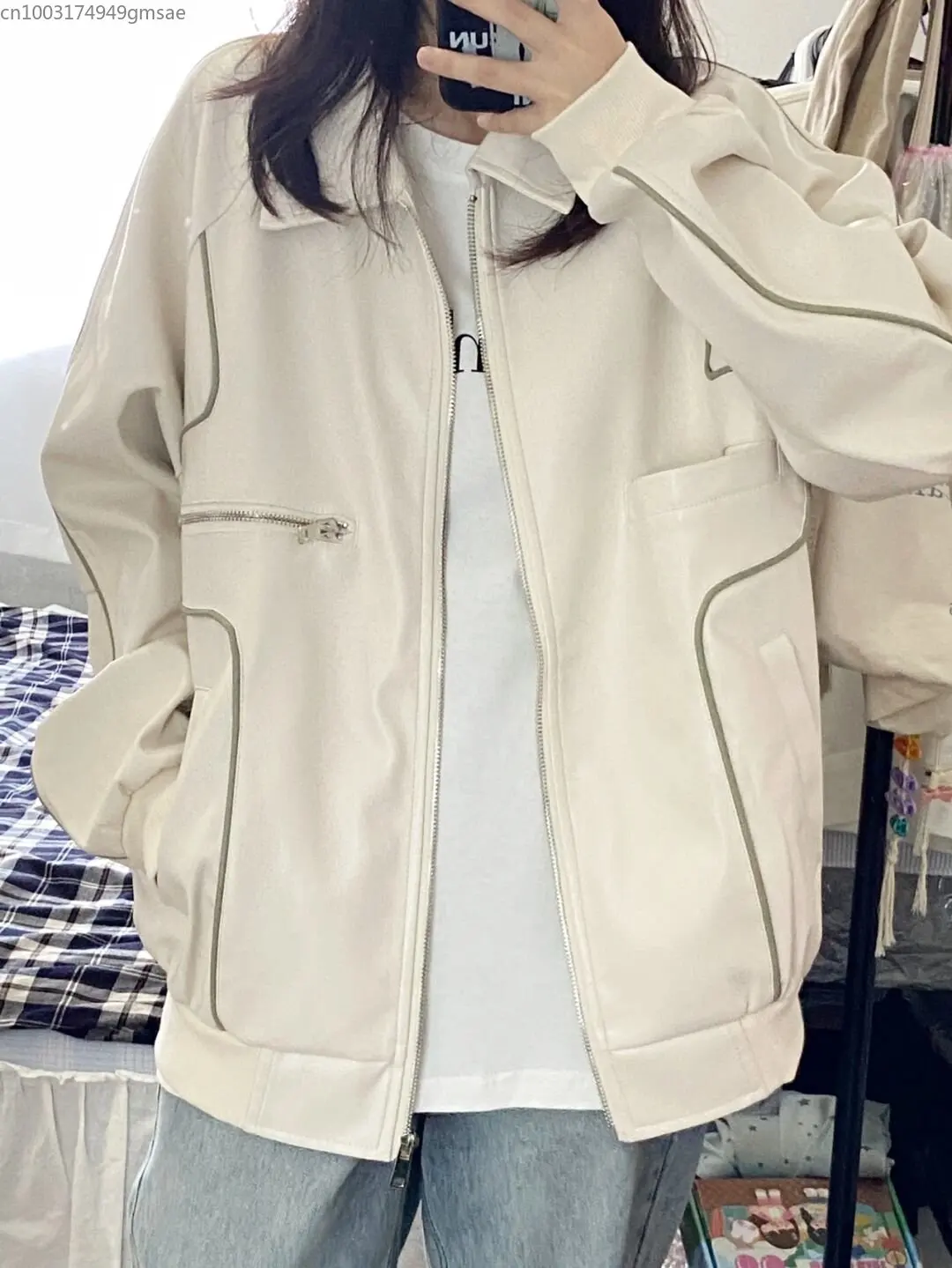 Рисунок 2 - Женская Асимметричная куртка из ПУ кожи