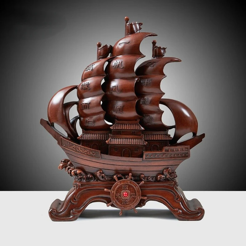 

Smooth Sailing Boat Ornament Company Opening Gifts Office Desktop Fortune Housewarming Home Living Room Decor Ornaments