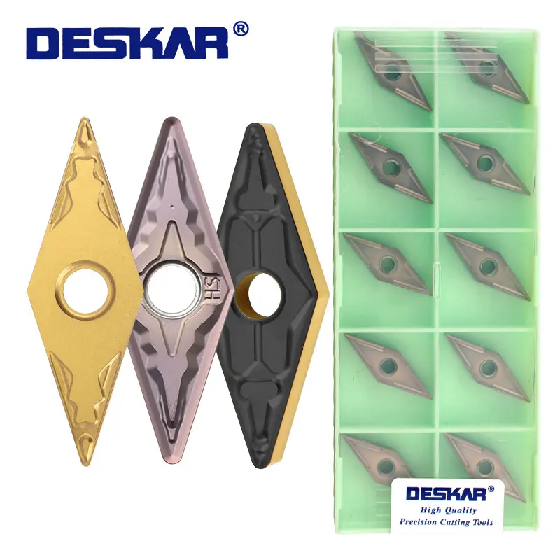 

Твердосплавные пластины для резки DESKAR VNMG160404 VNMG160408 VNMG160412 HQ HS PM TM MSX LF6018 LF6118 LF9018 LF9218 LF9118, 10 шт.