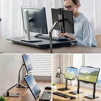 Portable Monitor Holder Expandable Adjustable Laptop Gaming Desktop Clamp Stand Phone External Vertical Screen Expansion Mount - Image 4