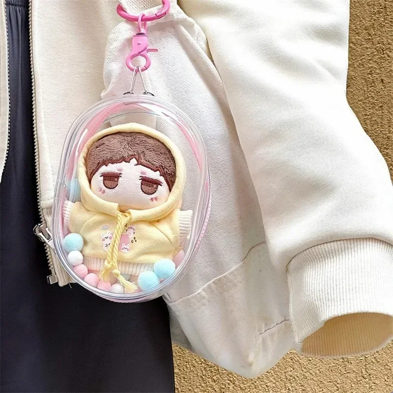 Round PVC transparent charging cable storage bag cable organizer box mobile phone charger portable headphone storage pouch
