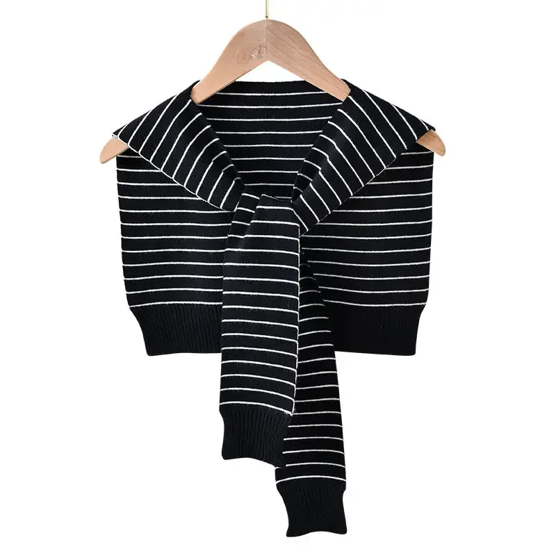 Shrugs Women Shoulder Shawl Fall Outwear All-match Candy Colors Fashion Knit Scarf-collar Harajuku Korean Streetwear Chic Sweet