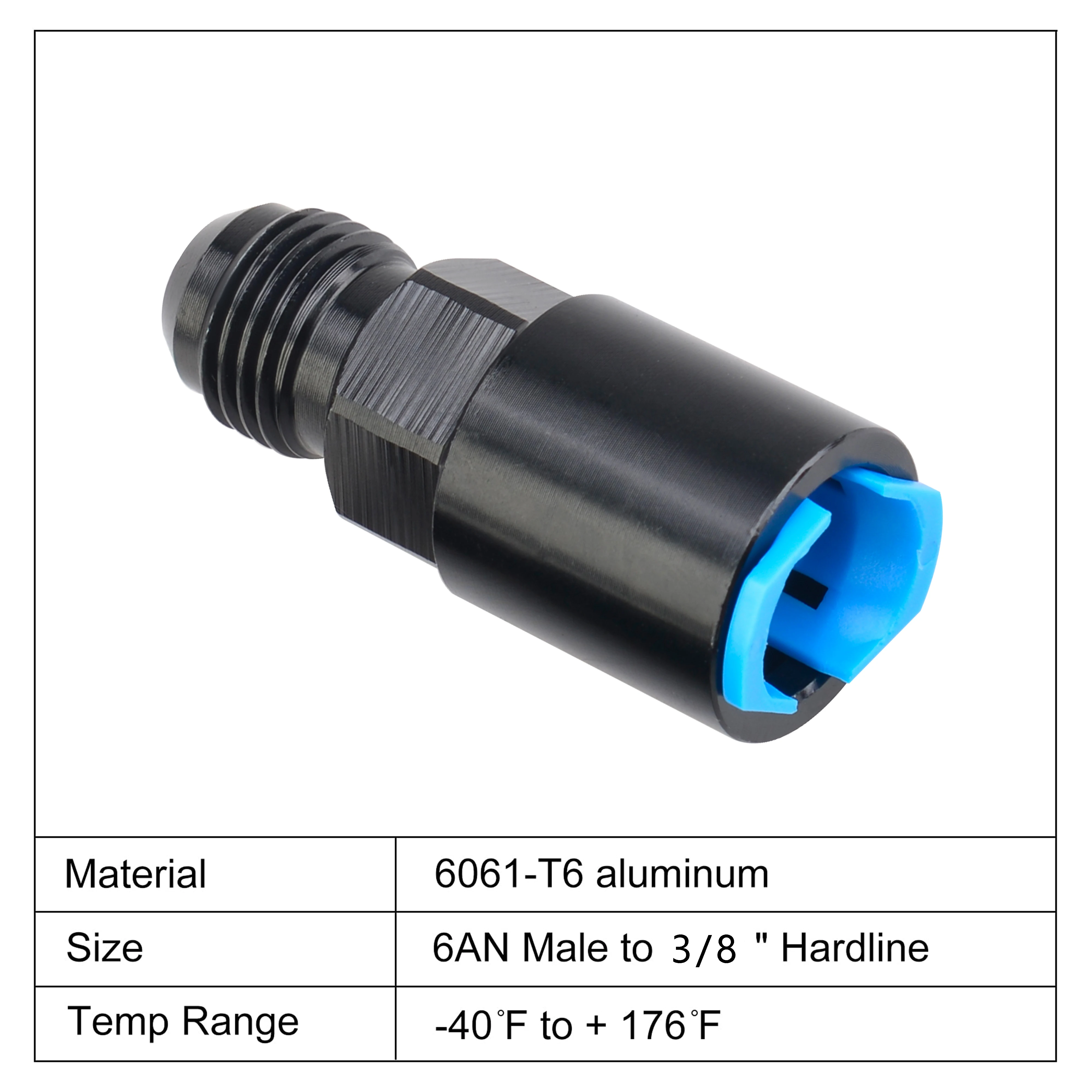 Aluminium AN6 AN8 Male to 5/16" 3/8" Quick Connection Female Push-On EFI Fitting Connector Oil Fuel Adapter