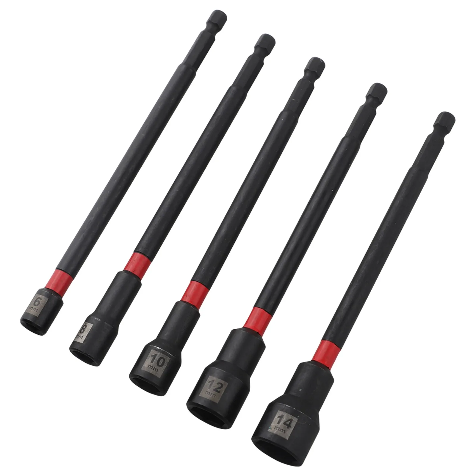 1/5PCS 6 Inch Magnetic Long Nut Driver For Impact Drill Hex Socket Adapter 8-14mm Extended Socket Wrench Power Tool – Detail 12