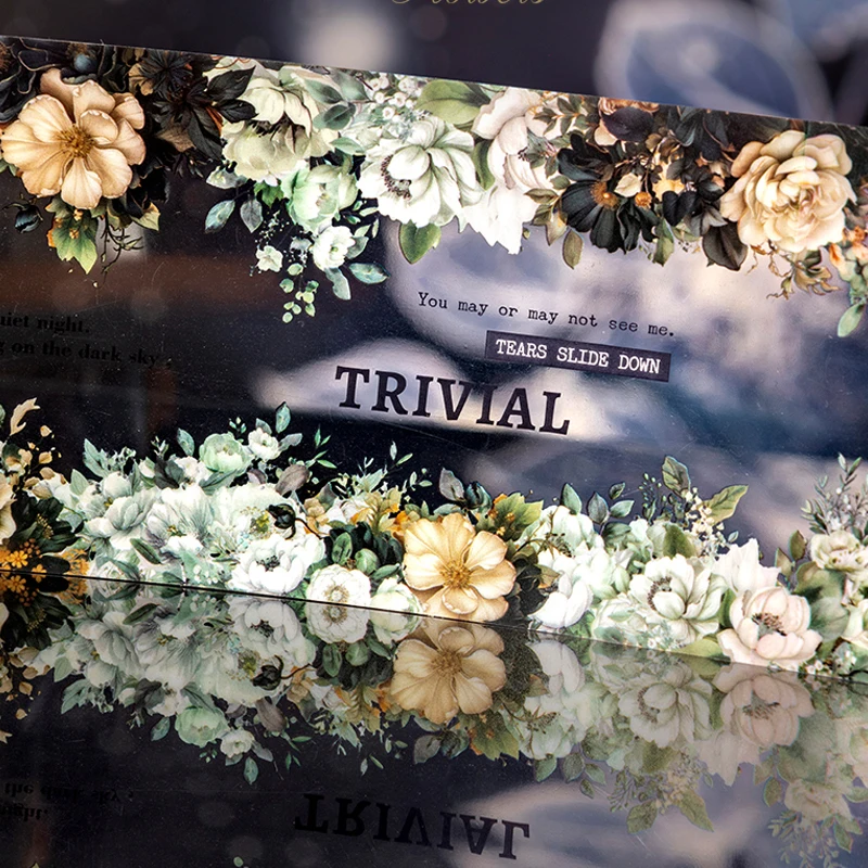 Mr.Paper 6 유형 다크 스타일 마스킹 테이프 ScrapbSooking 테이프 스티커 문구 용품 와시 테이프, 길이 2M,