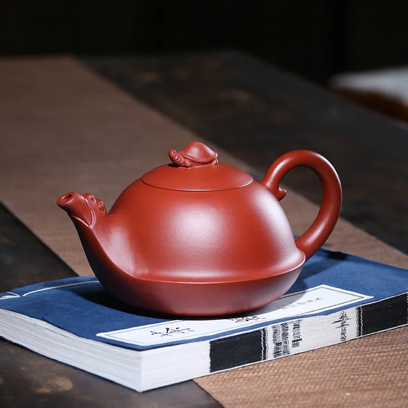 

200cc Chinese Yixing Purple Clay Tea Pot Home Dahongpao Customized Teaware Handmade Xishi turtle Teapot Kettle Tea Ceremony