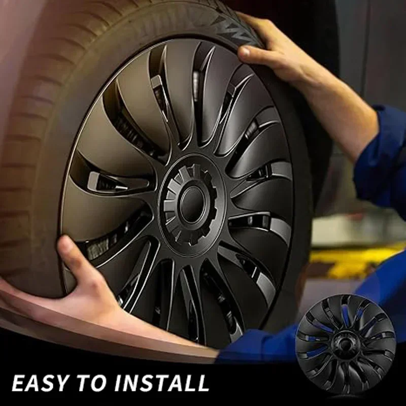 Hub Cap for Tesla Model Y 19 Inch Performance Automobile Replacemen Hubcap Full Rim Cover Car Accessories Wheel Caps 4PCS