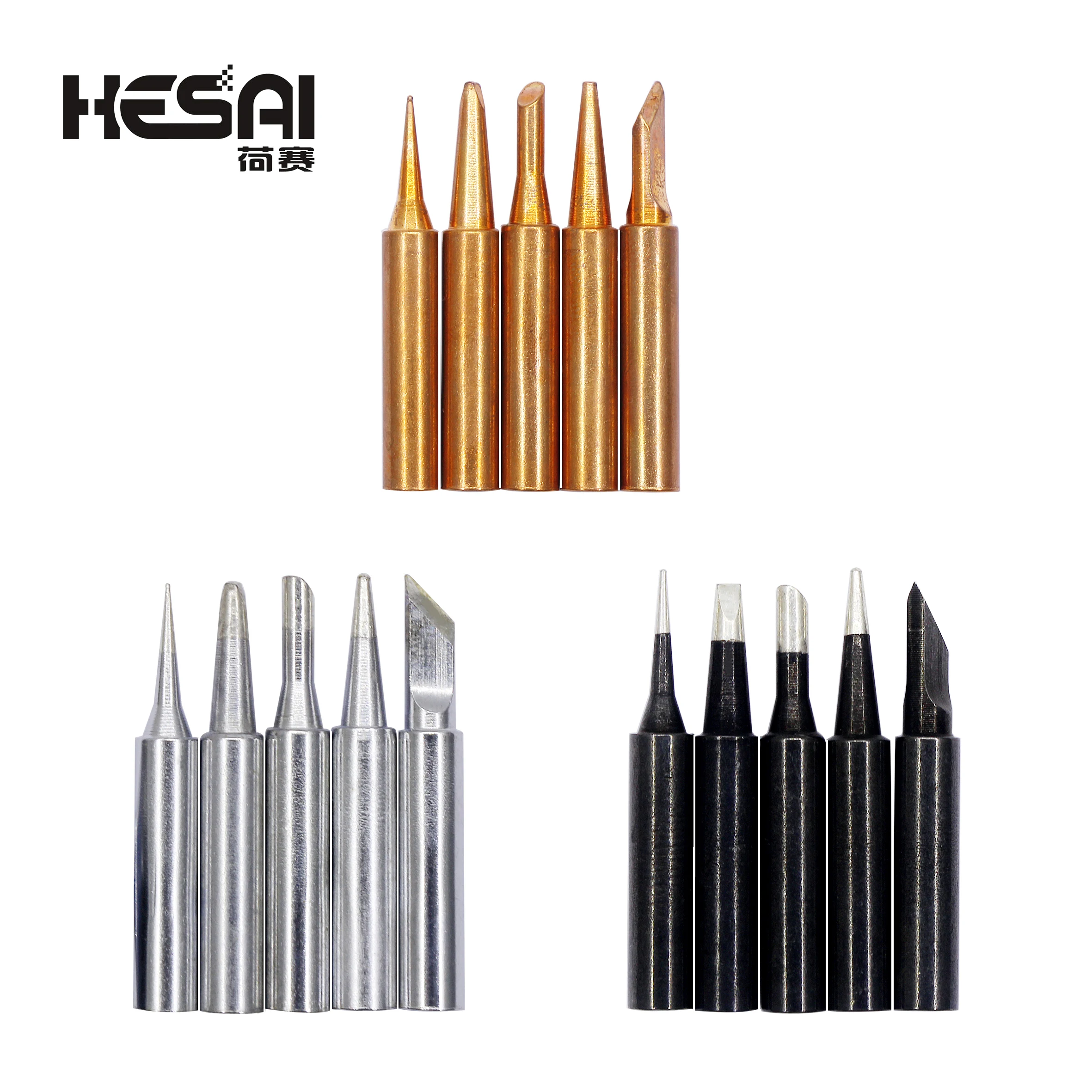 5PCS  I+B+K+2.4D+3C Soldering Iron Pure Copper 900M Soldering Iron Head Set Inside Hot Bare Copper Electric Soldering Iron Tip 7pcs 900m t 900m t b 900m t i 900m t 3c soldering iron tips pure copper welding head for hakko soldering station