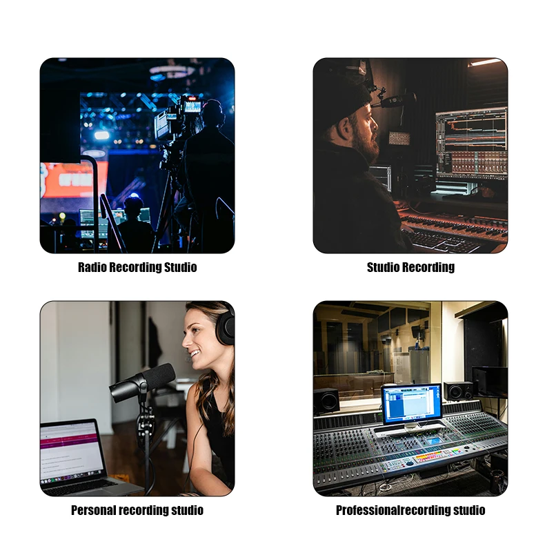 Microphone Accessories 5 Panel Reflection Filters Professional Studio Recording Microphone Isolation Shield Suitable For Any Condenser Mic