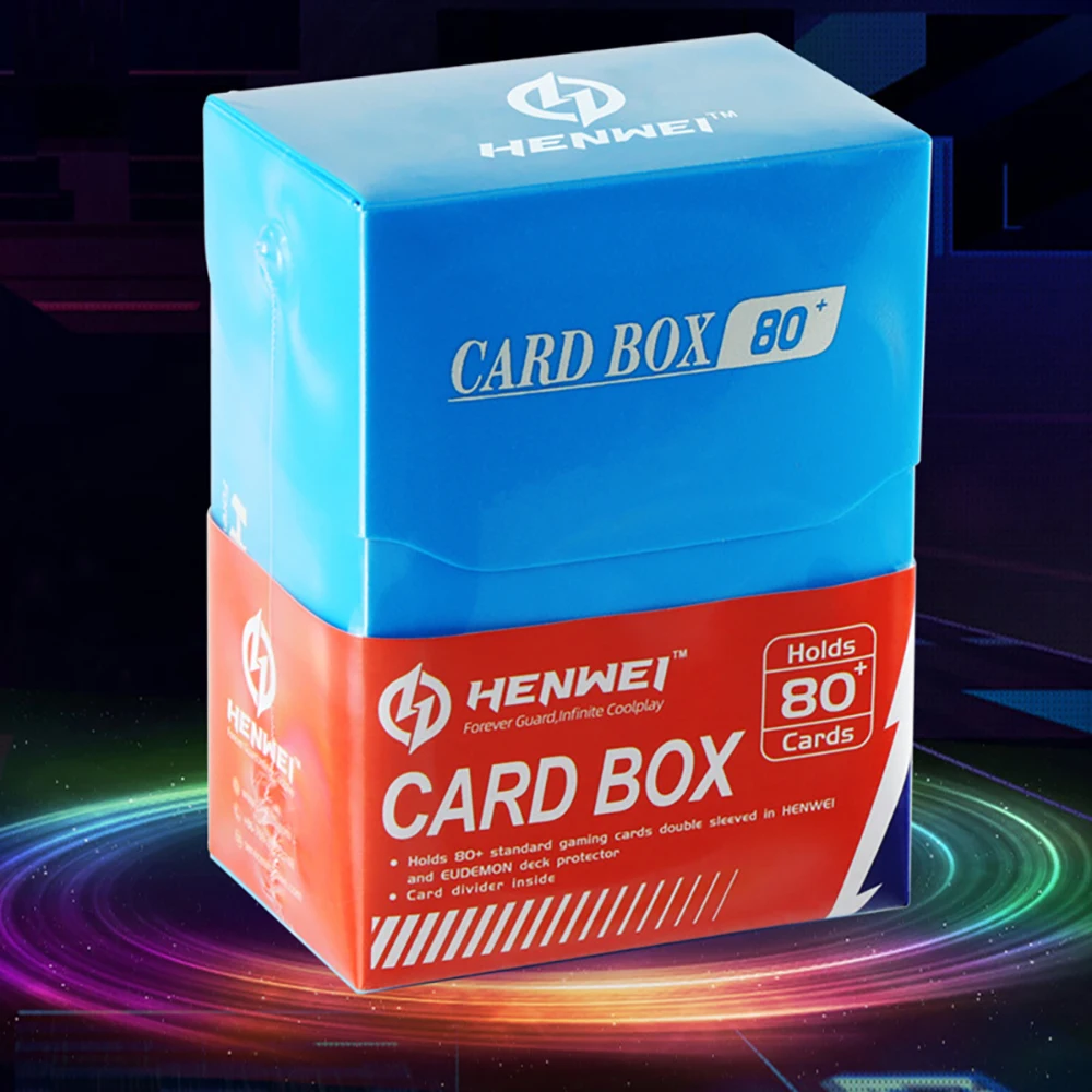 Premium 80+ Card Deck Box - Durable PP Material, Portable & Colorful TCG Storage Case