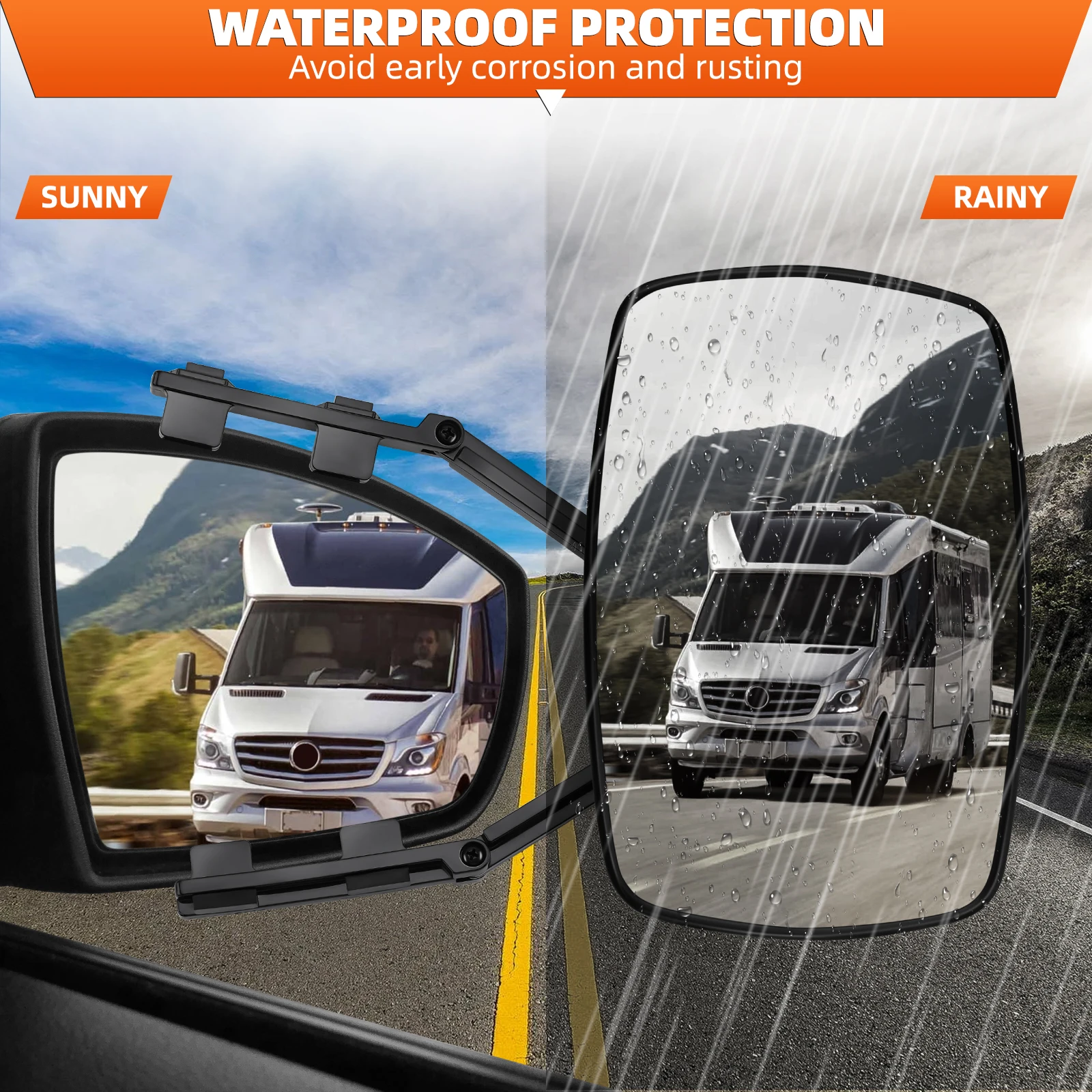 Yinyi Universal Clip-on Towing Mirrors Extended Mirrors For Towing 360 Degree Rotation Adjustable Towing Mirror Black 2 Pieces 9423194e B5b3 4b71 91ca E1745ab047cf.117234f914a17d2e685134f3ad370323