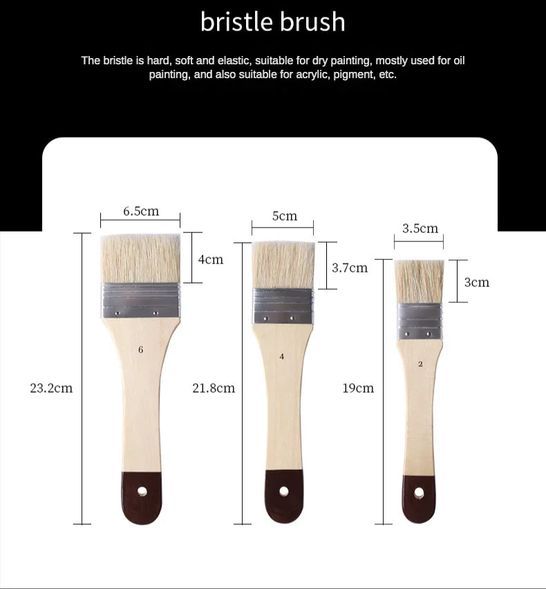 3Pcs 8 Paint Brush 1 Width Nylon Bristle with Wood Handle for Wall  Treatment Grey Chip Paint Brushes Painting Supplies Tools - AliExpress