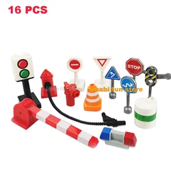 Jumbo Building Blocks Train Set - Interactive Educational Bricks Toy (16pcs track label)