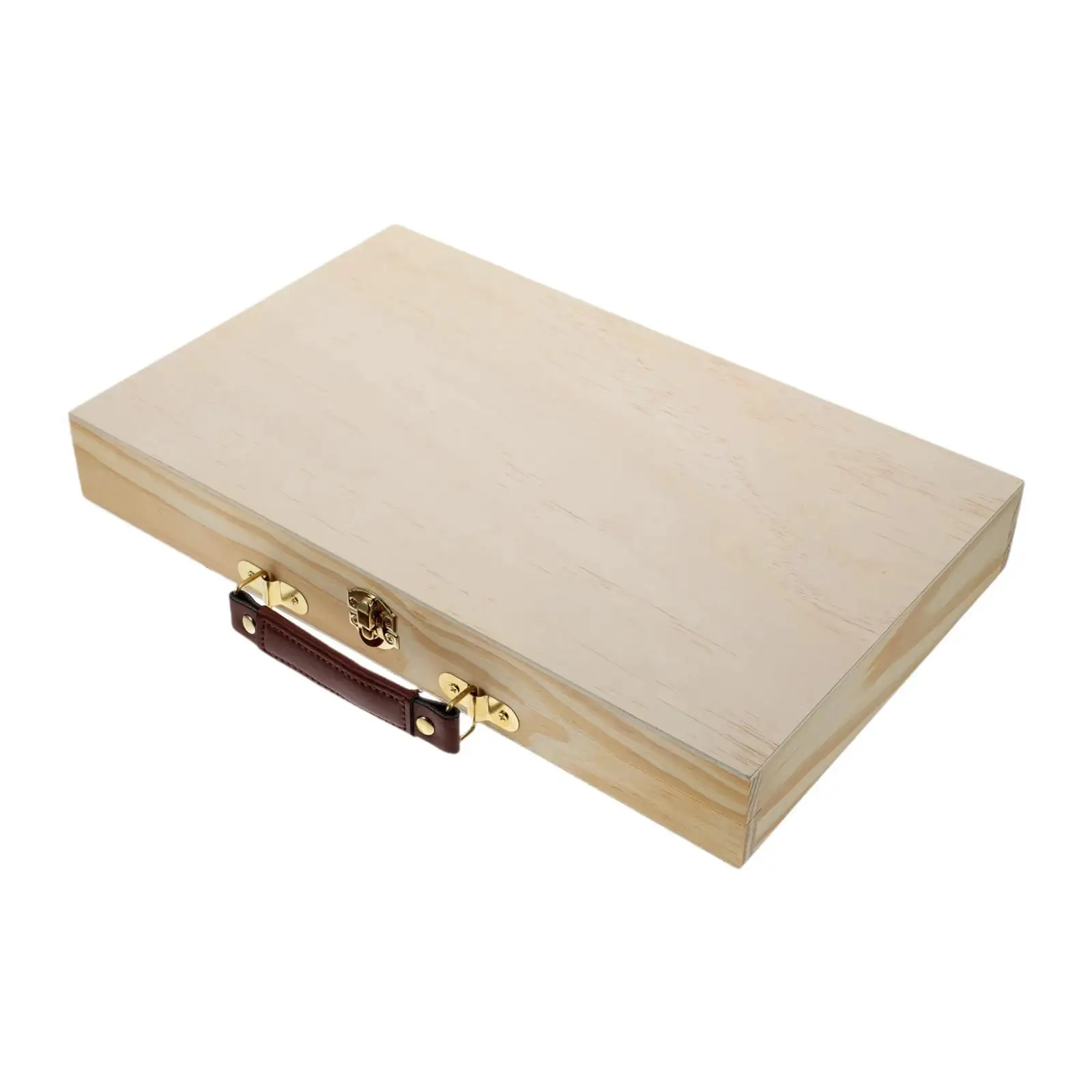 Wood Artist Supplies Box Trendy Art Tool Storage Box Painting Tools Organizer for Pastel Paint Brushes Watercolor Pens Stamps 1
