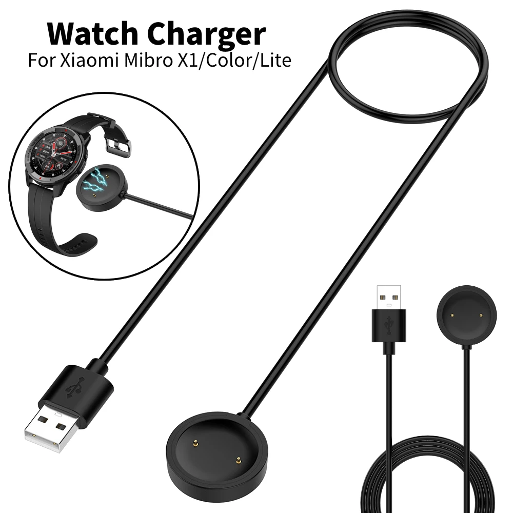 Câble Chargeur Montre Connectée Kesasohe/Findtime/ECOSOON H80 - Magnétique 1m - Protection Surtension - Noir/blanc