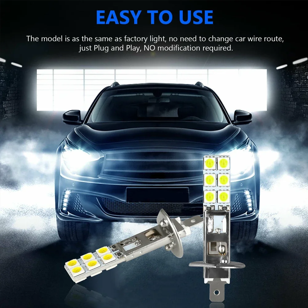 White LED Car Headlights H1 H4 H7 6000K 55W 100W Canbus Bulb Kits