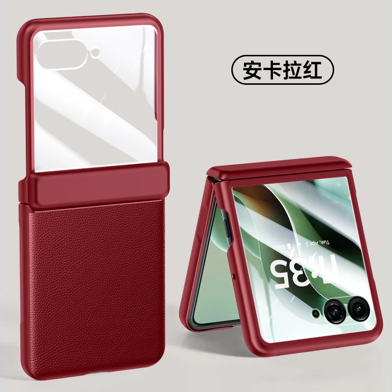 Luxury Electroplating Matte Leather Folding Case with Mirror Film and Shockproof Protection