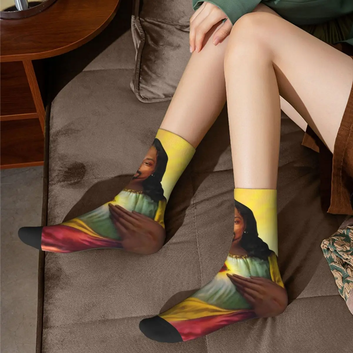 Fashion Male Men Socks Casual Saint Jesus Snoop Dogg Sock Sport Women Sock Spring Summer Autumn Winter