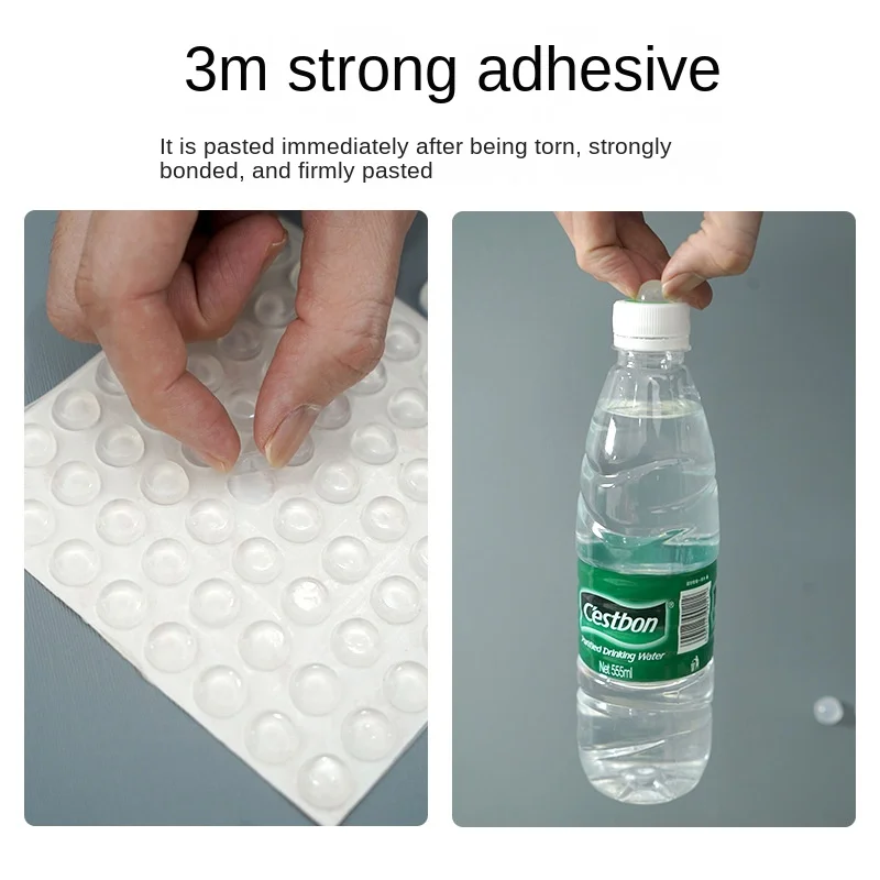 3329 Transparent Self-Adhesive Silicone Floor Dots Shock Absorption Buffer Anti-Collision Stickers Furniture Non-Slip Dots silicone furniture pads silicone anti slip pads
