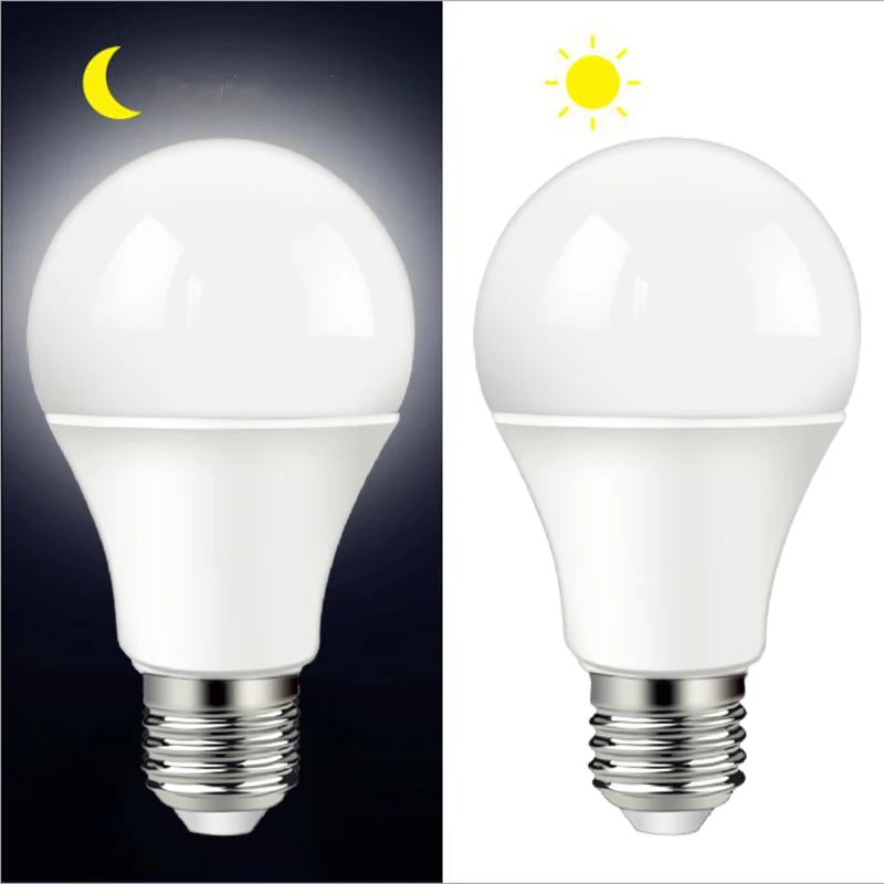 1-10pc LED Sensor Bulb E27 B22 10W Dusk to Dawn Smart Lamp Bulb AC220-240V Day Night Light Auto On/Off For Stair Hallway Pathway