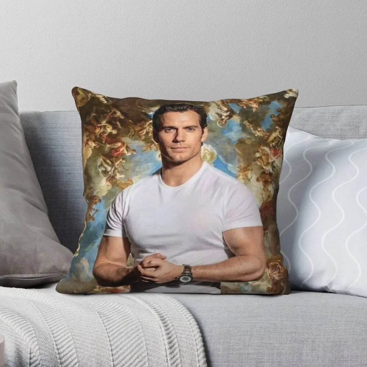 

Caviill Pillowcase Polyester Linen Velvet Creative Zip Decorative Sofa Seater Cushion Cover