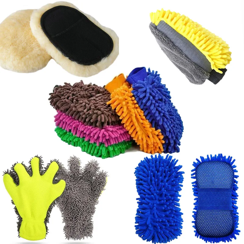 Car Water Window Wiper Drying Blade Clean Film Accessories Silica Gel Window Squeegee Shower Multifunction Thick Cleaning glove