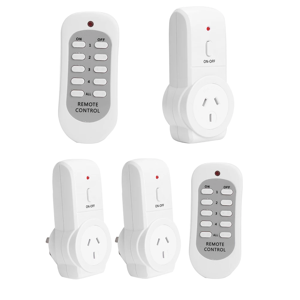 433.92MHz Wireless Remote Control House Power Outlet Light ON/OFF Switch Socket 240V 50Hz 10A On/Off Power Outlet for Light Lamp