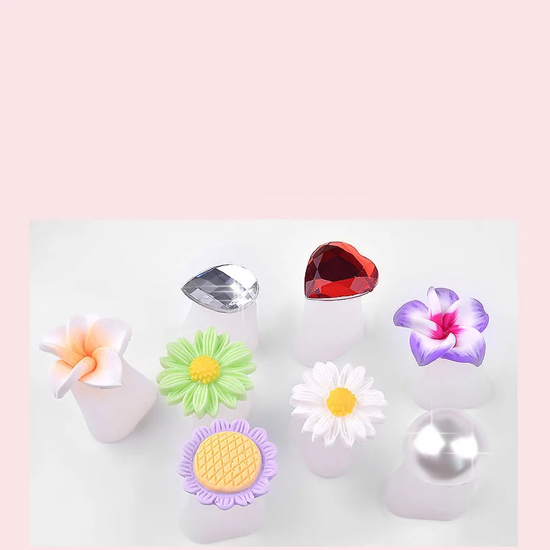 8Pcs Nail Polish Toe Separator Silicone Flower Shape Individual Toe Spacers Fingers Nail Stretchers Pedicure Tool nail art tools toe separators toe spreader finger toe separator