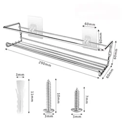 Sleek Wall - Mounted Metal Spice Rack for Organized Kitchens and Restaurants (1 piece Silver)