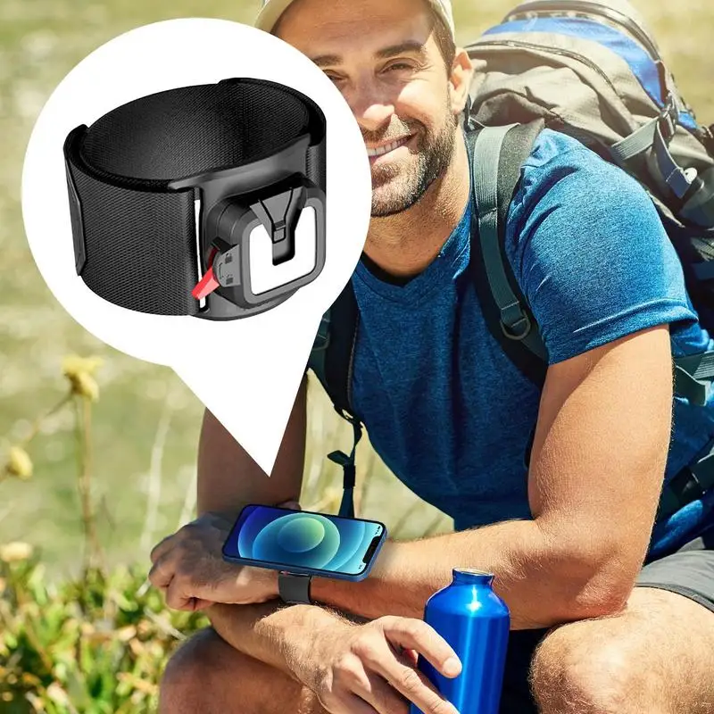 Wristband Phone Holder Rotatable Universal Sports Wristband Detachable Exercise for Workout Sports Hiking Biking Phone Wristband Holder