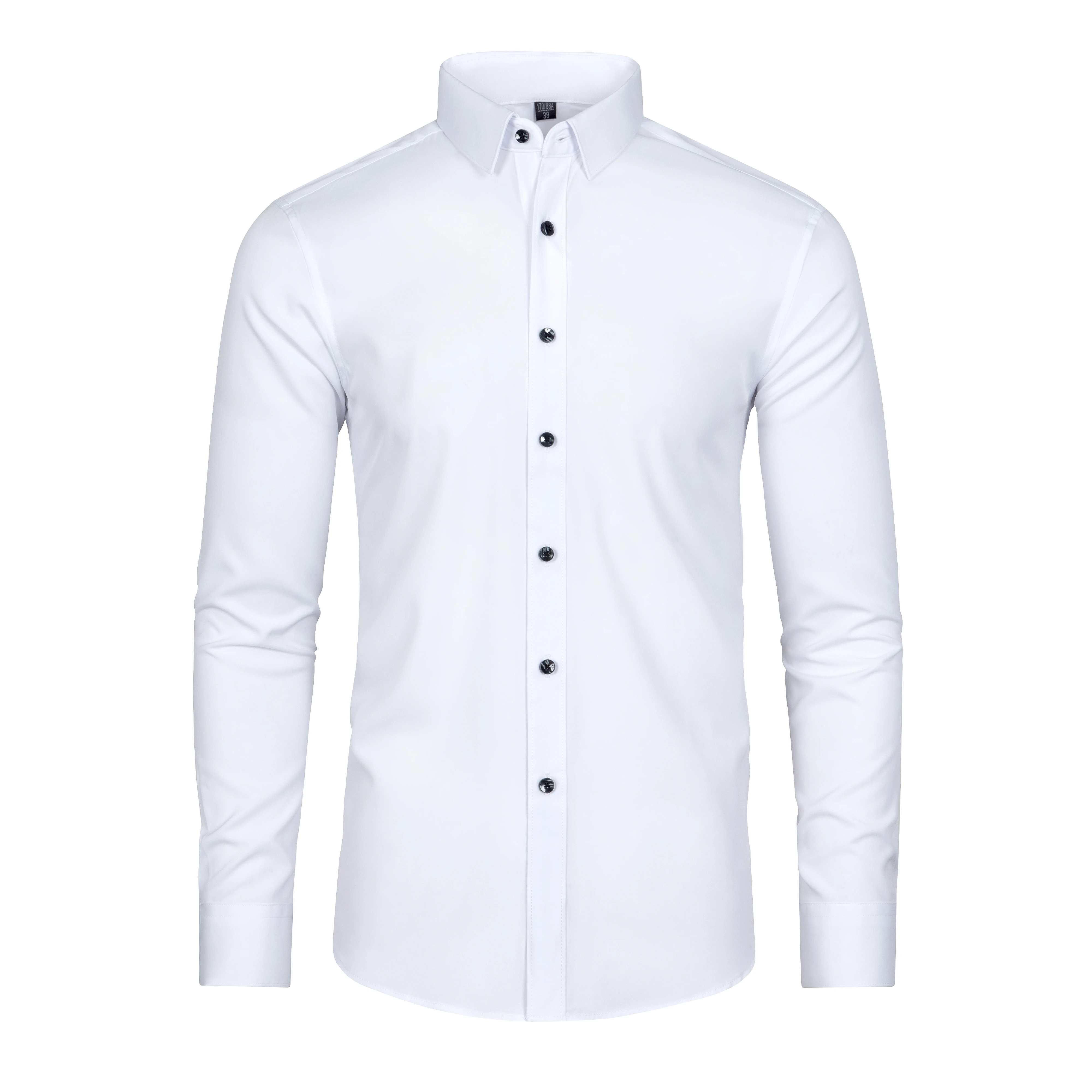 Men's Long-sleeved Shirt Solid Color Non-ironing Stretch Draped Silky Business Casual Cardigan dress shirts men casual shirts