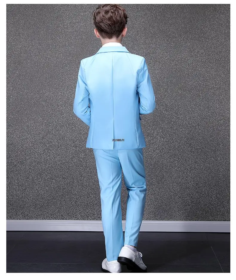 Boys suit set flower boys wedding suit kids party photograph suit teenager birthday tuxedo dress children graduation stage show costume