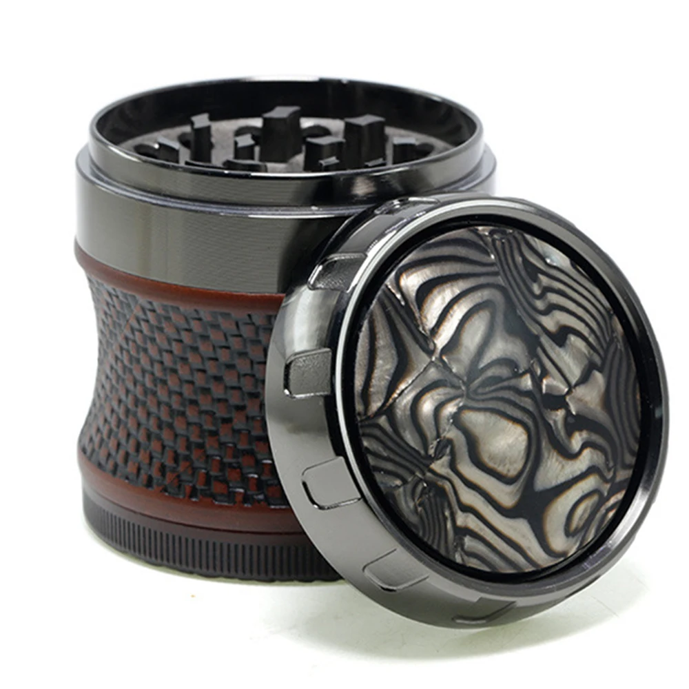 

New Crusher Herb Grinder 4 Layer Mesh Drum Style Zinc Alloy 63mm Diameter Mills Tobacco Crucher Hierba