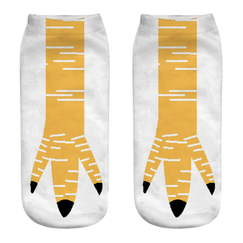 Neue Happy 3D-gedruckte Chicken Eagle Claw Unisex weiche lässige kurze Söckchen Lustige Tierpfote Cosplay – Detail 3