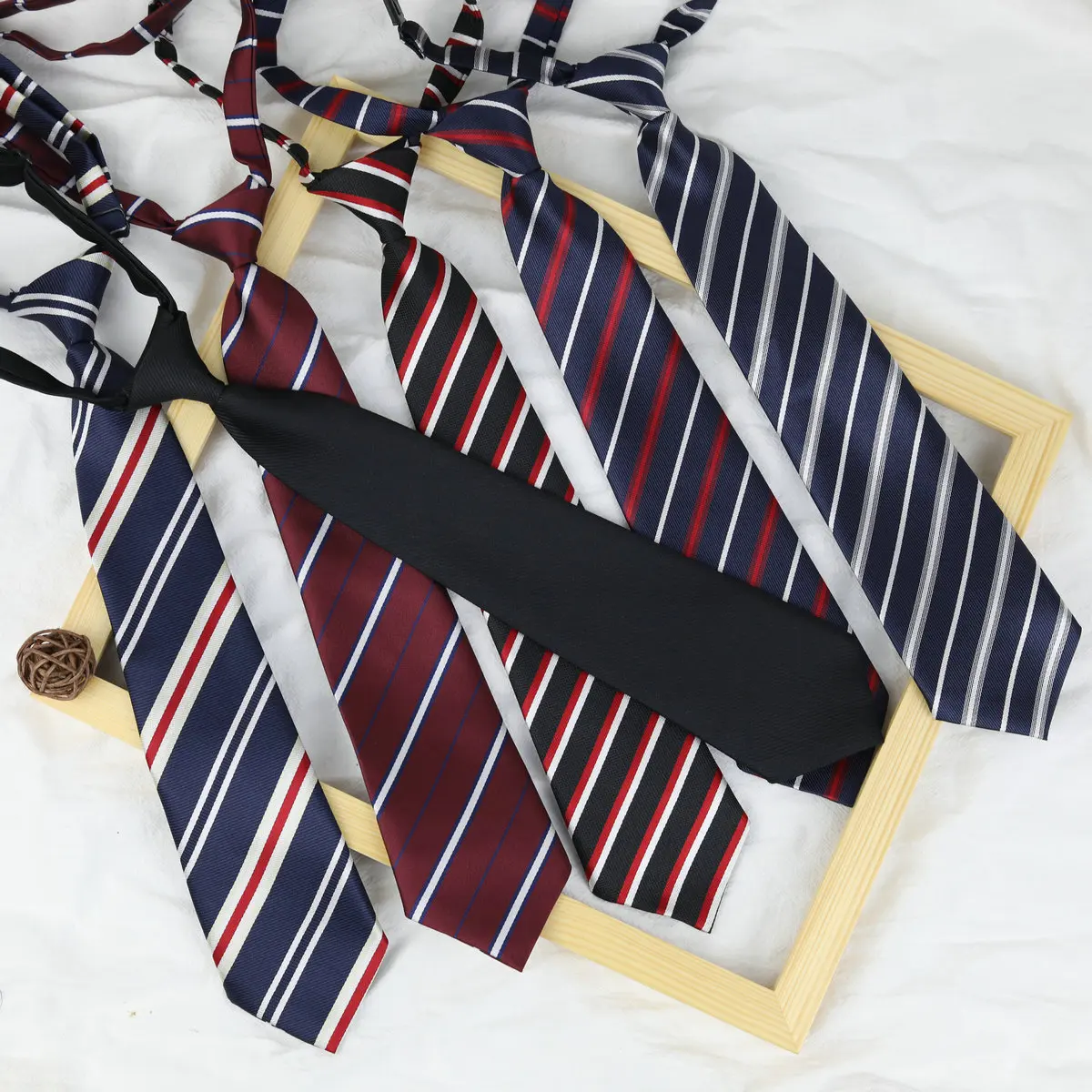 Woven Necktie 33*6cm/13*13cm JK Ties Women Plaid Neck Tie Girls Japanese Style for Jk Uniform Cute Necktie Plaid Uniform School Accessories