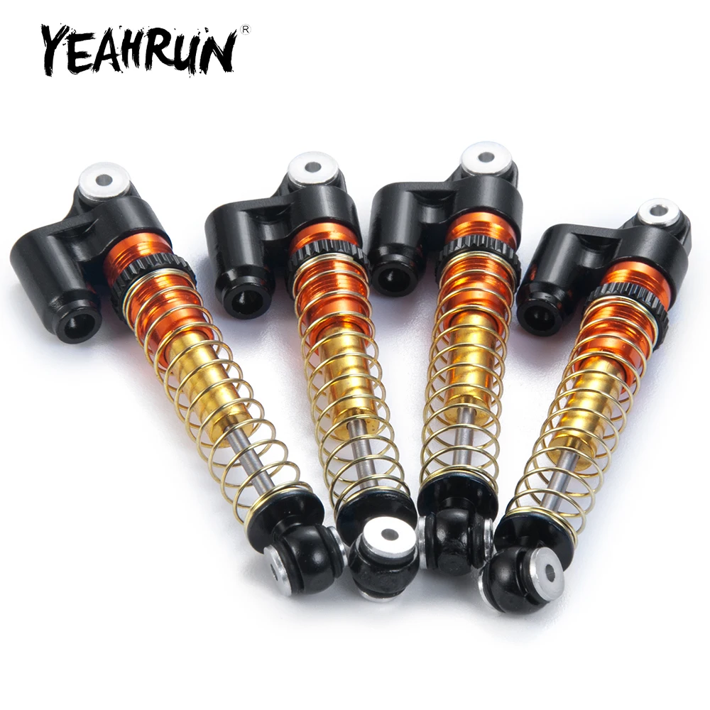 

YEAHRUN 4 шт. 43 мм металлический резьбовой амортизатор Tele для осевого SCX24 Deadbolt C10 Wrangler Гладиатор Бронко 1/24 Радиоуправляемый автомобиль