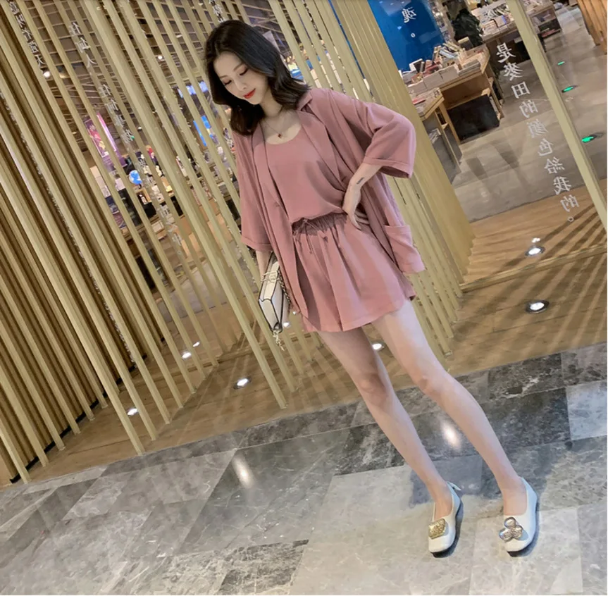 

Women's 3 Two Piece 2022 Women's Suit Crop Top and Skirt Women's Summer Women's Club Clothing