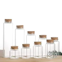 5X 50ml-240ML DA47mm Big Glass Vials With Cork Empty Glass Jars Mini Glass Bottles Vials Jars Container Storage Wedding Decor 2